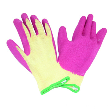 10g Seamless Knitted Liner Glove with Latex Coated, Wrinkle Finished